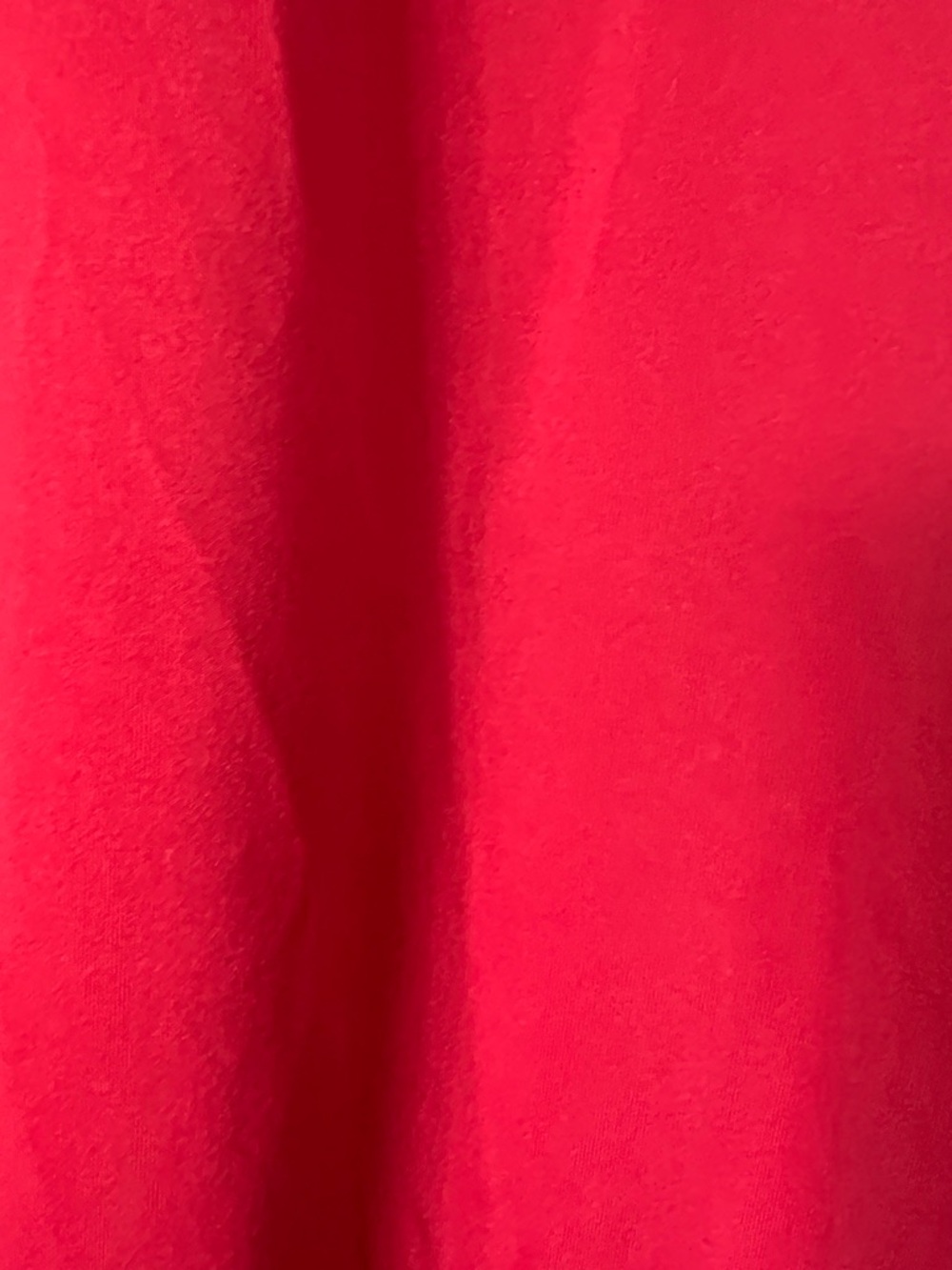 Red Long-Sleeve Midi Dress with Ruffled Hem - Picture 7 of 8